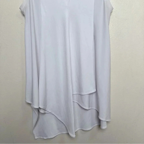 Joseph Ribkoff Womens 8  Casual Asymmetrical Hem V-neck Pullover In White - Picture 9 of 14